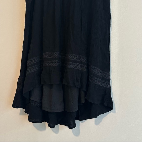 Torrid Black Maxi Crinkle Gauze Hi-Low Skirt Sz 3 - Picture 10 of 12